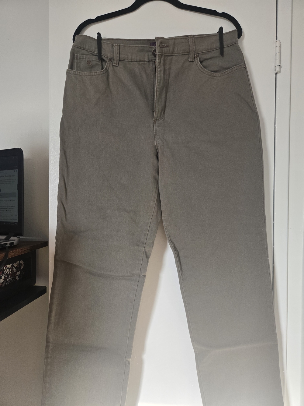 Gloria Vanderbilt Olive Green Chinos - Straight Leg